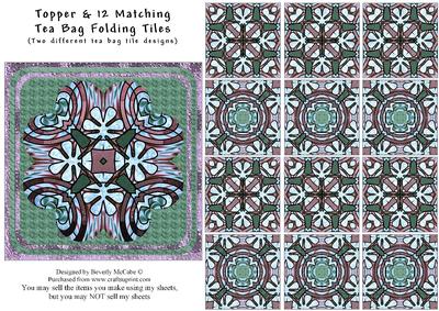 Topper & Matching Tea Bag Tiles #10