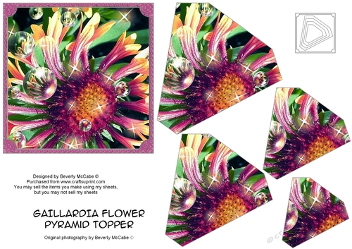 Gaillardia Flower Pyramid Topper