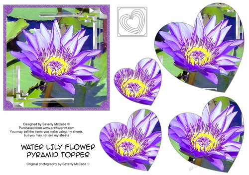 Water Lily Flower Pyramid Topper