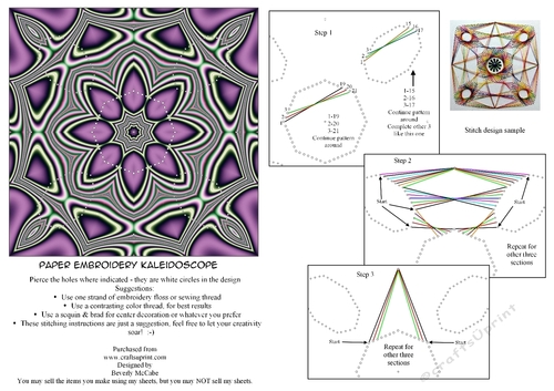 Paper Embroidery Kaleidoscope #1