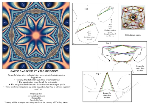 Paper Embroidery Kaleidoscope #4