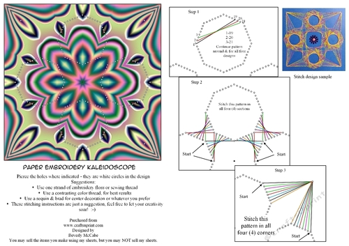 Paper Embroidery Kaleidoscope #10
