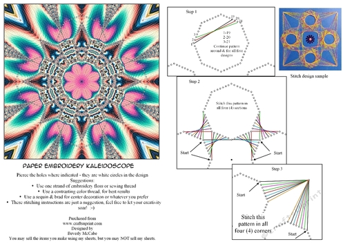 Paper Embroidery Kaleidoscope #11