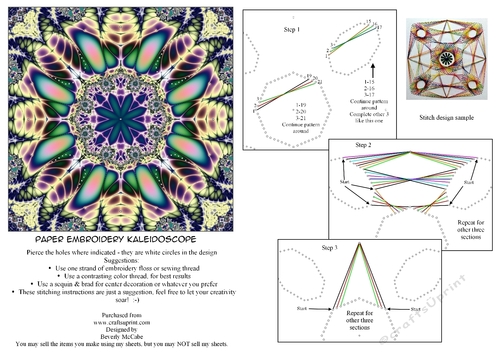 Paper Embroidery Kaleidoscope #17