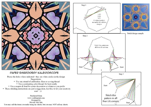 Paper Embroidery Kaleidoscope #20