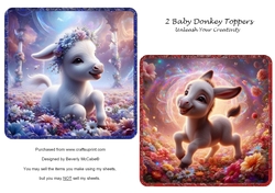 2 Baby Donkey Toppers