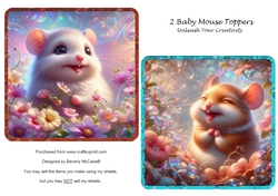 2 Baby Mouse Toppers