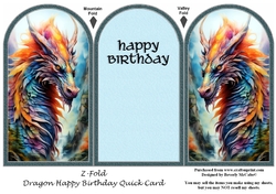 Dragon Happy Birthday Z-Fold Quick Card