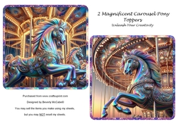 2 Carousel Pony Toppers