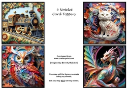 4 Cut Paper Art Notelet Toppers
