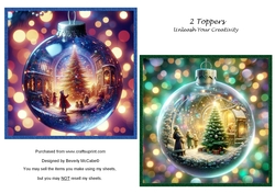 2 Old-Fashioned Christmas Ornament Toppers