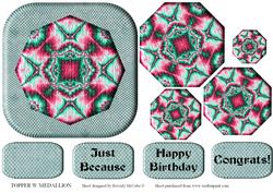 Turquoise & Rose Topper