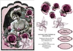 Vintage Photo & Roses Topper