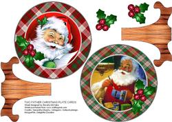 Two Santa Plate Cards