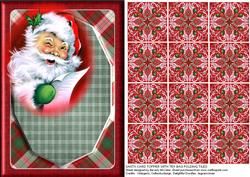 Santa Topper with Tea Bag Folding Tiles