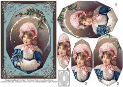 Victorian Girl Christmas Pyramid