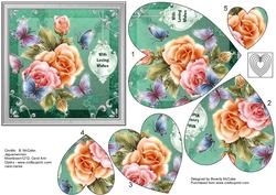 Roses & Butterflies Pyramid Topper