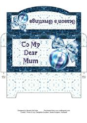 Blue Season's Greetings Money Wallet #4
