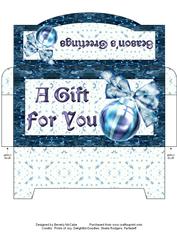 Blue Season's Greetings Money Wallet #14