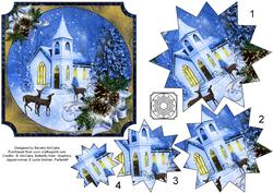 Silent Night Star Shaped Holiday Pyramid