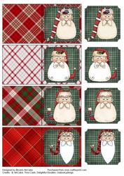 Father Christmas Mini-cards - Package Toppers