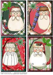 4 Father Christmas Quick Card Toppers