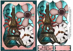 Steampunk Teal & Peach Topper