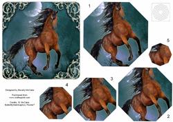 Wild Horse in the Moonlight Pyramid