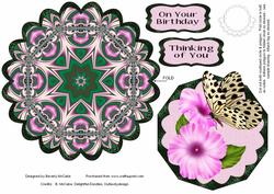 Butterfly & Floral Rocker Card