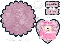 Baby Girl Rocker Card