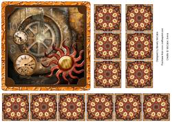 Steampunk Topper & Tea Bag Folding Tiles