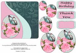 Butterfly & Roses Topper