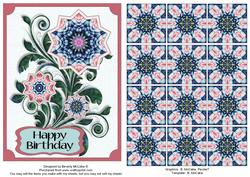 Happy Birthday Tea Bag Tile Bouquet