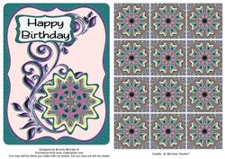 Happy Birthday Tea Bag Floral