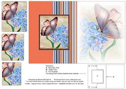 Butterfly & Floral Fold Back Card