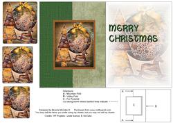 Steampunk Merry Christmas Fold Back
