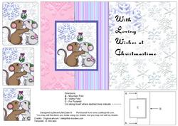 Christmas Mice Fold Back Card
