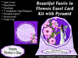 Faerie in Flowers Easel Card Kit W/ Pyramid