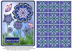 Congratulations Floral & Tea Bag Tiles