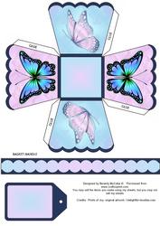 Lovely Butterfly Treat Basket & Tag