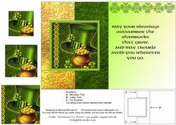An Irish Blessing Fold Back with Pyramid