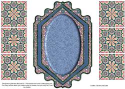 Tea Bag Tiles & Topper - Peach & Sapphire