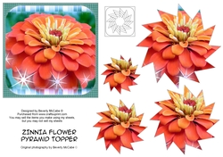 Zinnia Flower Pyramid Topper