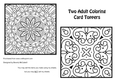 Two Adult Coloring Card Toppers #1