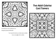 Two Adult Coloring Card Toppers #2