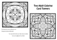 Two Adult Coloring Card Toppers #4