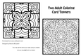 Two Adult Coloring Card Toppers #5