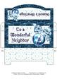 Blue Season's Greetings Money Wallet #13