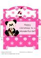 Girl's Happy Christmas Money Wallet #2