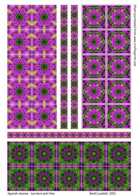 Spanish Daisies, Bordeers and Tiles
